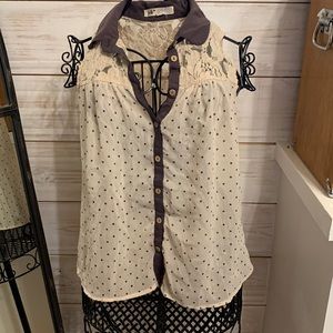 Vintage 90s polka dot tanktop